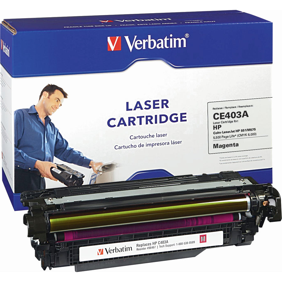 Verbatim Remanufactured Laser Toner Cartridge alternative for HP CE400A Magenta