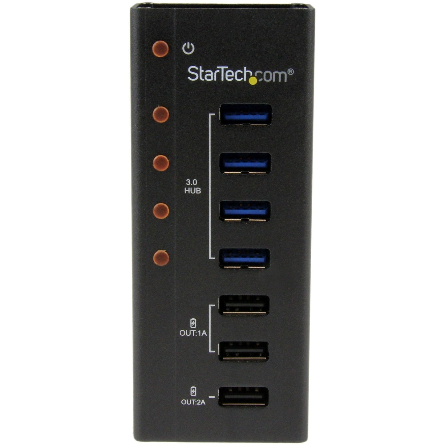 StarTech.com 4 Port USB 3.0 Hub plus 3 Dedicated USB Charging Ports (2 x 1A & 1 x 2A) - 5Gbps - Wall Mountable Metal Enclosure