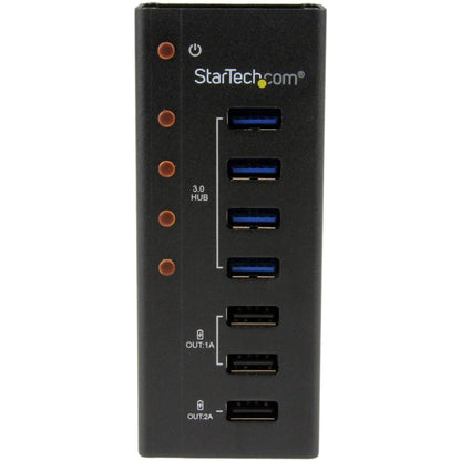 StarTech.com 4 Port USB 3.0 Hub plus 3 Dedicated USB Charging Ports (2 x 1A & 1 x 2A) - 5Gbps - Wall Mountable Metal Enclosure