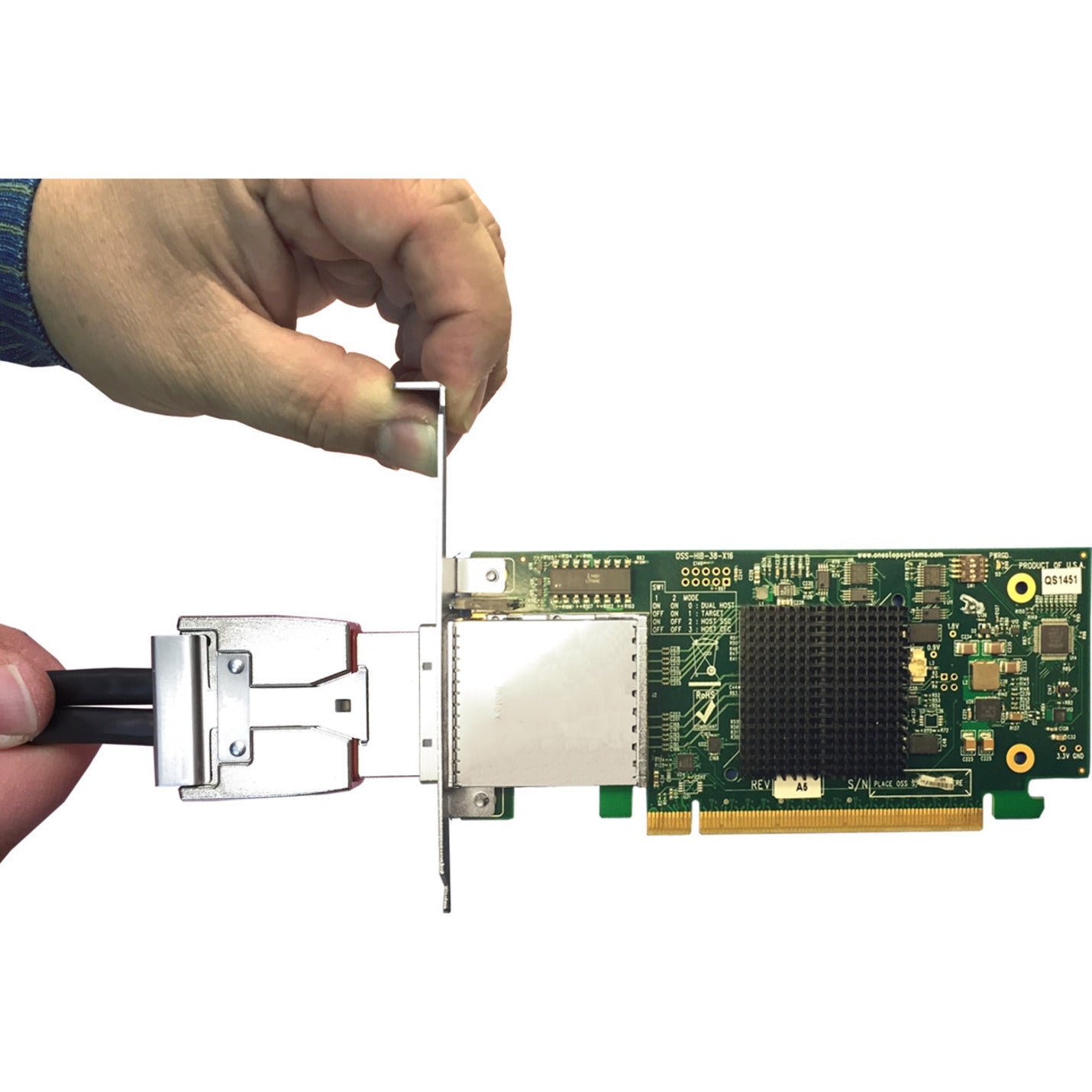 One Stop Systems PCIe x16 Gen3 iPass Cable Adapter