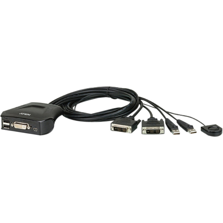 2PORT USB DVI CABLE KVM SWITCH 