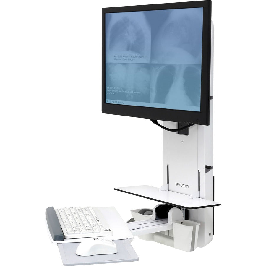 Ergotron StyleView Lift for Monitor Keyboard Mouse Scanner - White