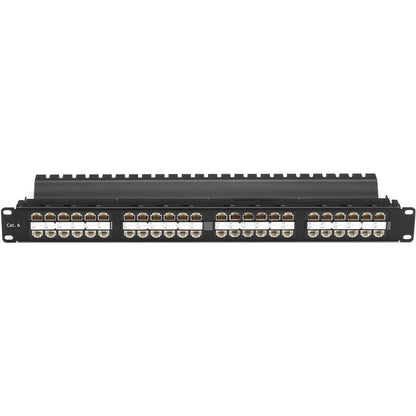 Black Box CAT6 Feed-Through Patch Panel - 1U Unshielded 48-Port