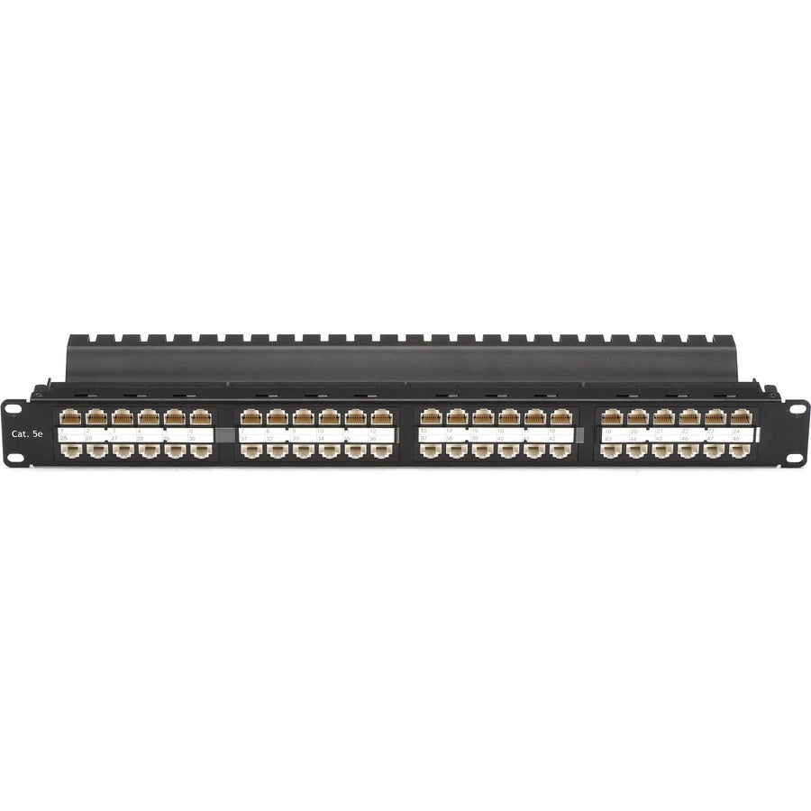 Black Box CAT5e Feed-Through Patch Panel - 1U Unshielded 48-Port