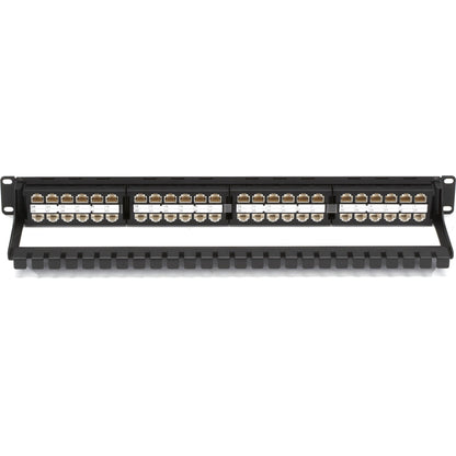 Black Box CAT5e Feed-Through Patch Panel - 1U Unshielded 48-Port