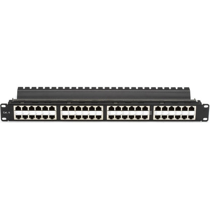 Black Box CAT5e Feed-Through Patch Panel - 1U Shielded 48-Port