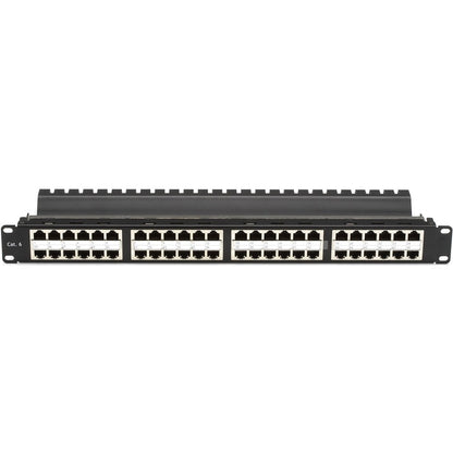 Black Box CAT6 Patch Panel - Feed-Through High-Density 1U Shielded 48-Port