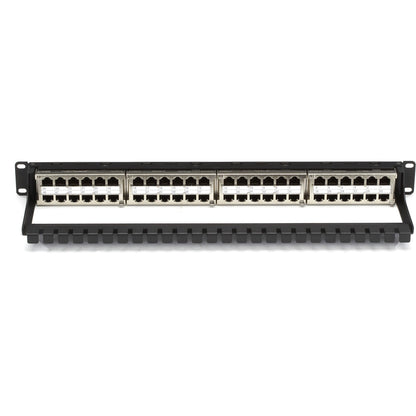 Black Box CAT6 Patch Panel - Feed-Through High-Density 1U Shielded 48-Port