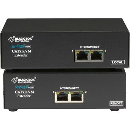 Black Box ServSwitch CATx USB KVM Extender Dual-Head VGA with Serial and Audio