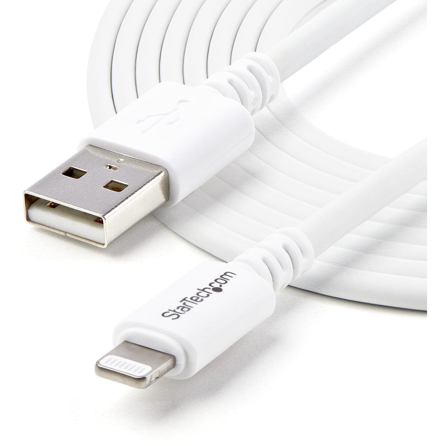 StarTech.com 3m (10ft) Long White Apple&reg; 8-pin Lightning Connector to USB Cable for iPhone / iPod / iPad