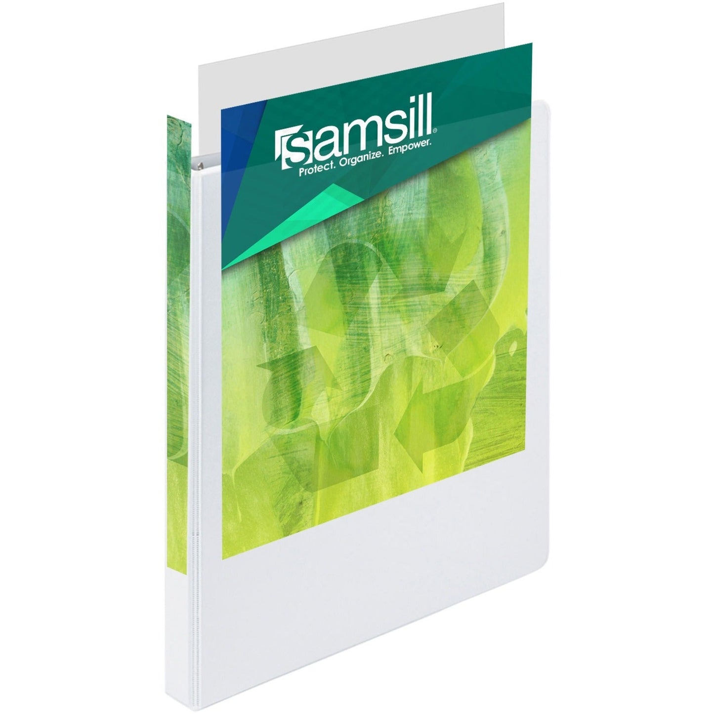 Samsill Earth's Choice Plant-Based 0.5 Inch View Binder - 3 Ring Binder - Round Ring - White - 6 Pack