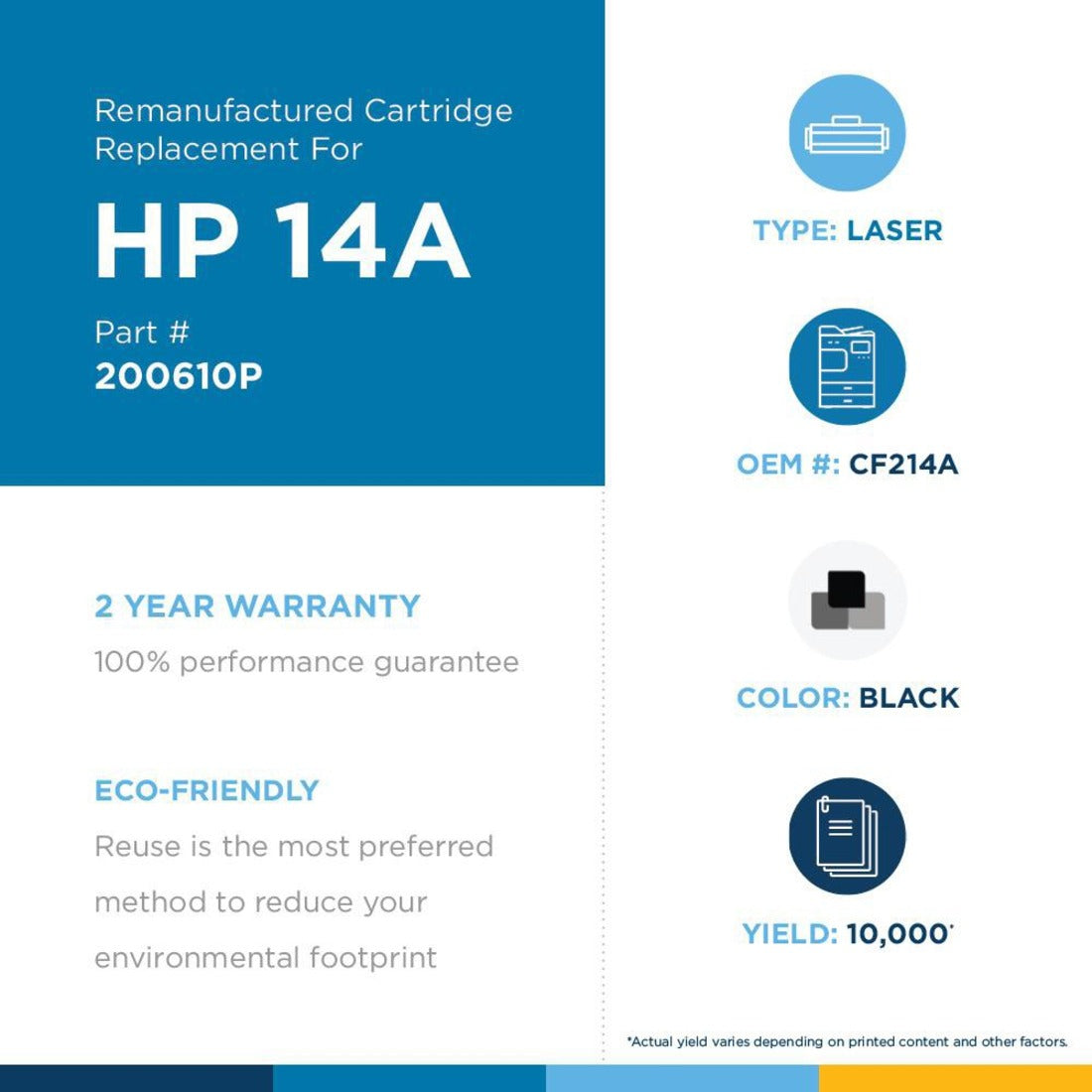 Clover Technologies Remanufactured Laser Toner Cartridge - Alternative for HP 14A 14X (CF214A CF214X) - Black Pack