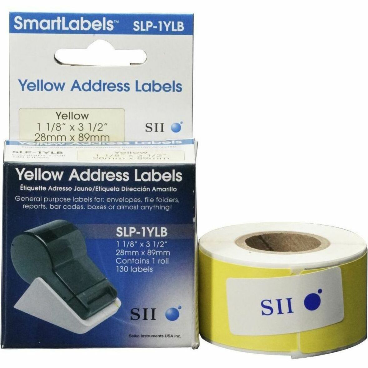 SeikoSLP-1YLB Yellow Address Labels