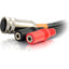 C2G 6in RapidRun Dual 3.5mm Audio Breakout Adapter Cable - Display