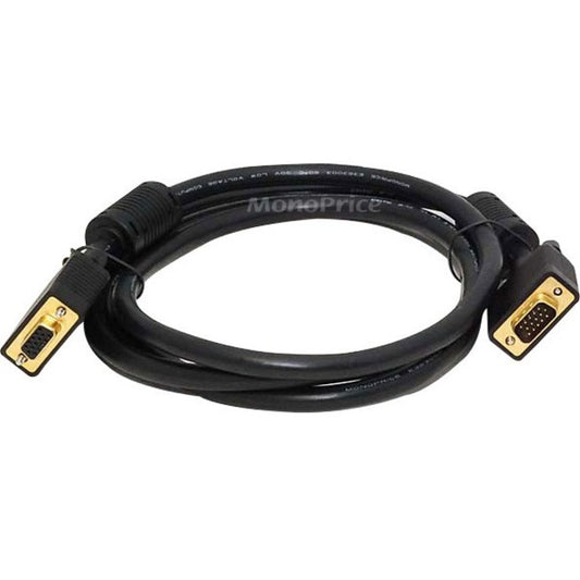 Monoprice 6ft SVGA Super VGA M/F Monitor Cable w/ Ferrites