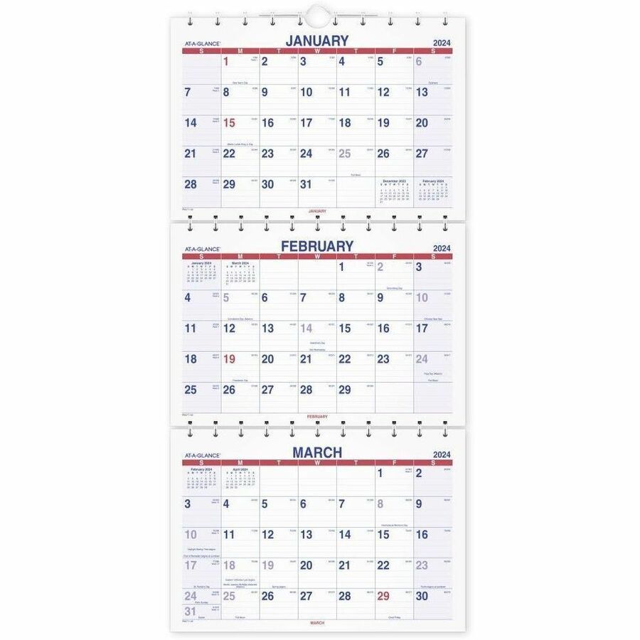 At-A-Glance Move-A-Page 3-Month Wall Calendar