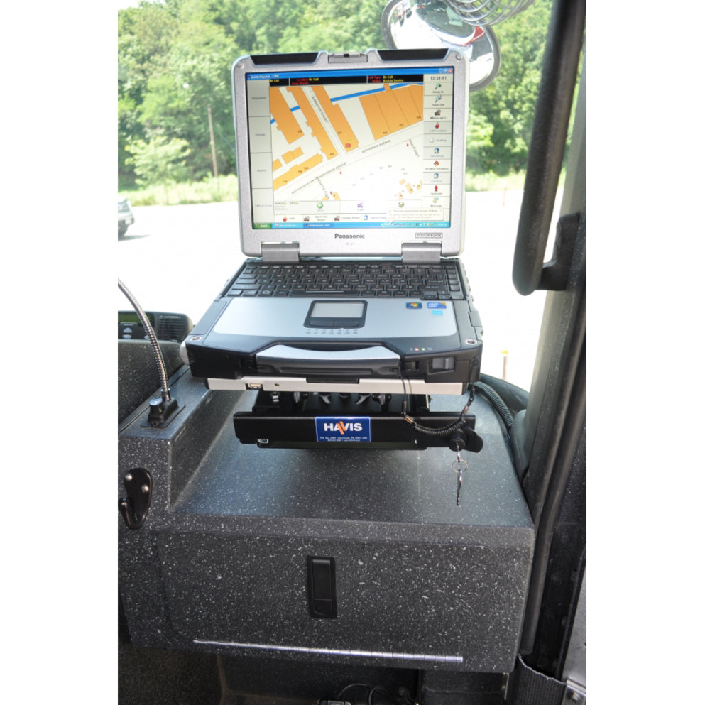 Havis Vehicle Mount for Computer Docking Station Notebook - Black Powder Coat
