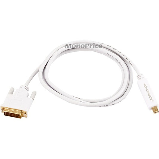 Monoprice 6ft 32AWG Mini DisplayPort to DVI Cable - White