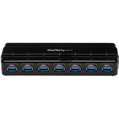 StarTech.com 7 Port SuperSpeed USB 3.0 Hub - 5Gbps - Desktop USB Hub with Power Adapter - Black