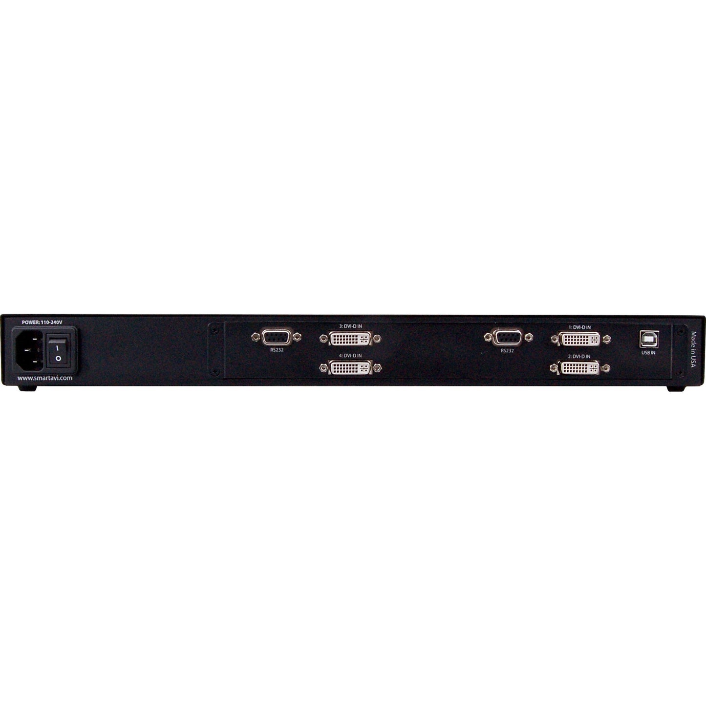 SmartAVI Quad Head DVI-D USB Keyboard and Mouse Extender Over Cat5e/6