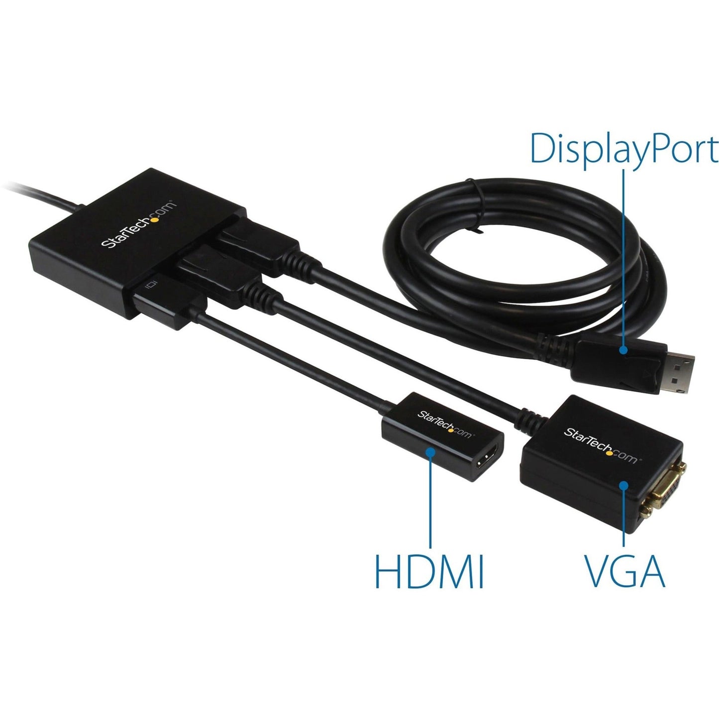 StarTech.com 3-Port DisplayPort 1.2 Splitter DisplayPort to 3x DP Multi-Monitor Adapter Dual 4K 30Hz and 1080p Computer MST Hub Windows