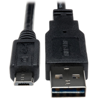 Tripp Lite Universal Reversible USB 2.0 Cable (Reversible A to 5Pin Micro B M/M) 6-in. (15.24 cm)