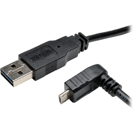 Tripp Lite Universal Reversible USB 2.0 Cable (Reversible A to Down-Angle 5Pin Micro B M/M) 6 ft. (1.83 m)