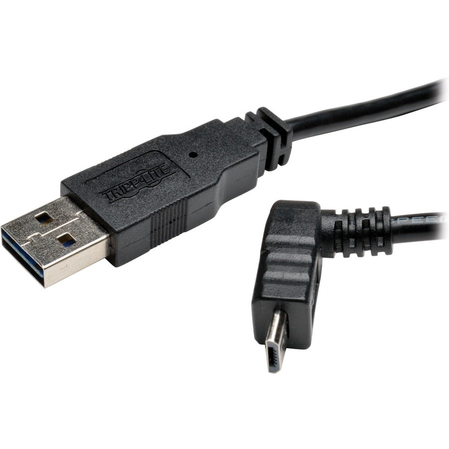 Tripp Lite 6ft USB 2.0 High Speed Cable Reversible A to Up Angle 5Pin Micro B M/M