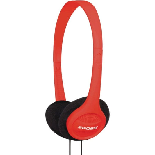 RED PORTABLE ON EAR HEADPHONE  