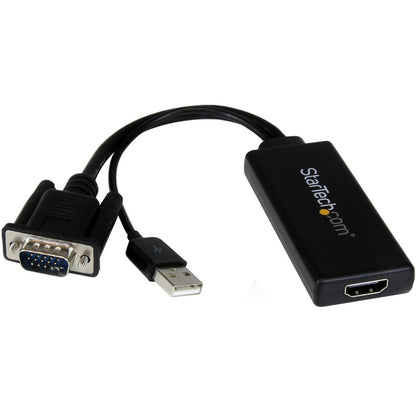 StarTech.com VGA to HDMI Adapter with USB Audio & Power - Portable VGA to HDMI Converter - 1080p