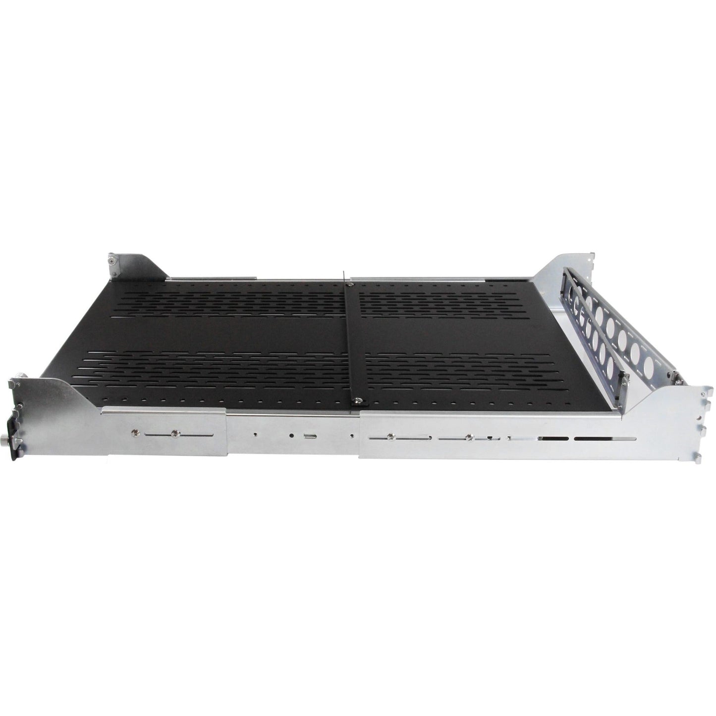 StarTech.com 2U Vented Sliding Rack Shelf w/ Cable Management Arm & 27.7 to 31.6in Adjustable Mounting Depth - 125lbs / 56.7kg - 24in Deep