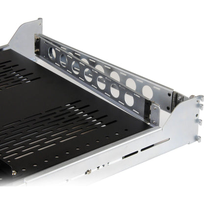 StarTech.com 2U Vented Sliding Rack Shelf w/ Cable Management Arm & 27.7 to 31.6in Adjustable Mounting Depth - 125lbs / 56.7kg - 24in Deep