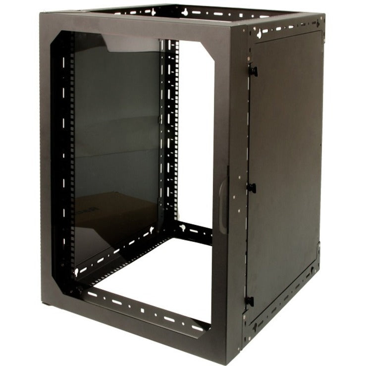Rack Solutions 15U x 11U Open Frame Wall Mount Rack with Side Panels and Swing Door