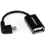 StarTech.com 5in Right Angle Micro USB to USB OTG Host Adapter M/F