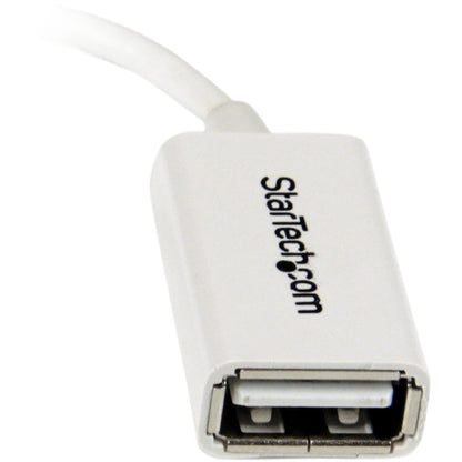 StarTech.com 5in White Micro USB to USB OTG Host Adapter M/F