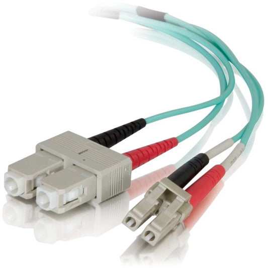 C2G 6m LC-SC 50/125 Duplex Multimode OM4 Fiber Cable - Aqua - 20ft