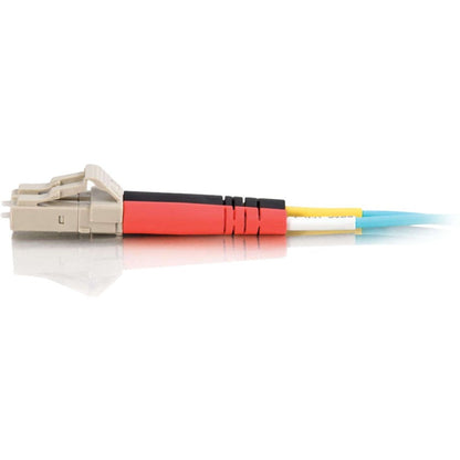 C2G 0.5m LC-LC 10Gb 50/125 Duplex Multimode OM3 Fiber Cable - Aqua - 1.6ft