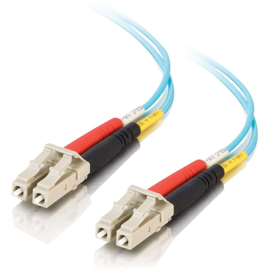 C2G 6m LC-LC 10Gb 50/125 Duplex Multimode OM3 Fiber Cable - Aqua - 20ft