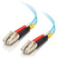 C2G 6m LC-LC 10Gb 50/125 Duplex Multimode OM3 Fiber Cable - Aqua - 20ft