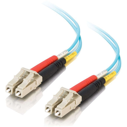 C2G 18m LC-LC 10Gb 50/125 Duplex Multimode OM3 Fiber Cable - Aqua - 59ft