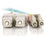 C2G 50m LC-SC 10Gb 50/125 OM3 Duplex Multimode PVC Fiber Optic Cable - Aqua