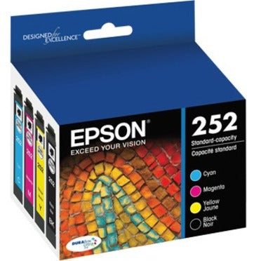 Epson DURABrite Ultra T252 Original Standard Yield Inkjet Ink Cartridge - Multi-pack - Cyan Black Magenta Yellow - 4 / Pack