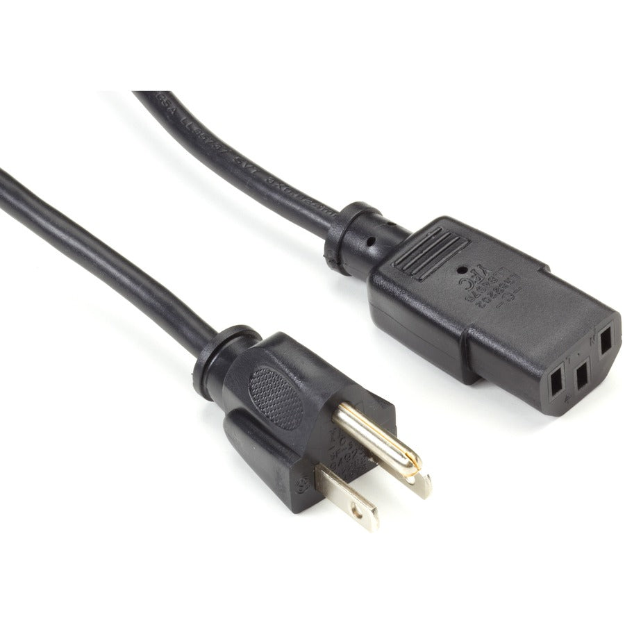 Black Box PC/Monitor Power Cord NEMA 5-15P to IEC-60320-C13 6.5-ft. (2-m)