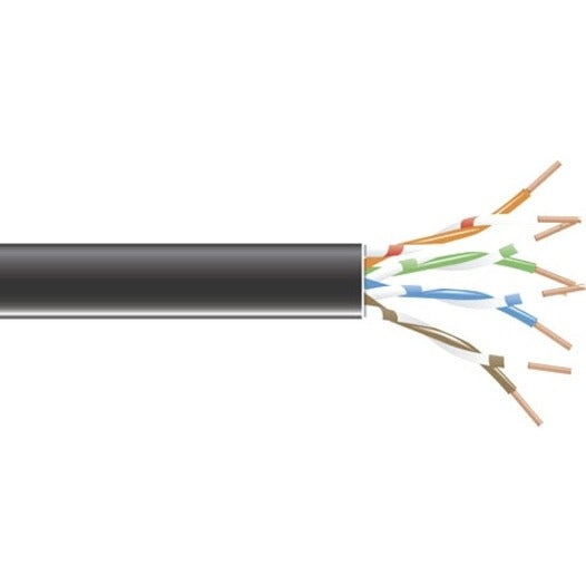 1000FT SPOOL BLACK CAT6 550MHZ 