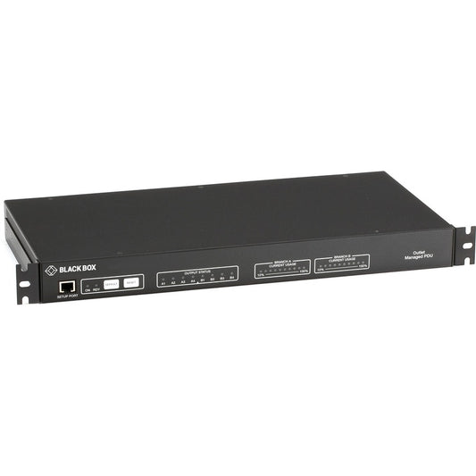 Black Box Outlet-Managed PDU - 1U 20-Amp Single-Circuit 120-VAC 8-Outlet