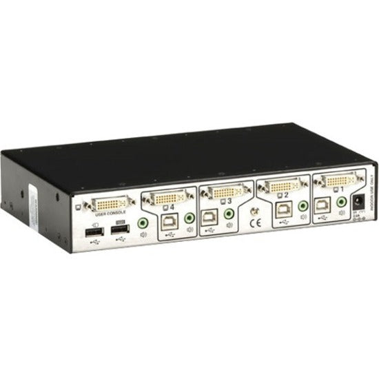 Black Box ServSwitch Secure KVM Switch with USB EAL4+ Certified DVI 4-Port