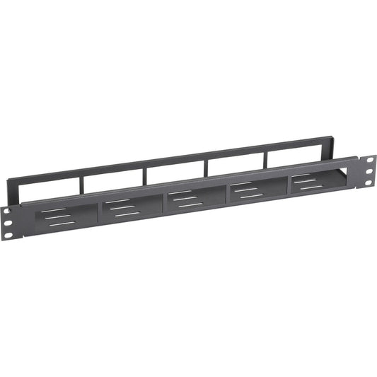 Black Box Horizontal IT Rackmount Cable Manager - 1U 19"  Single-Sided Steel