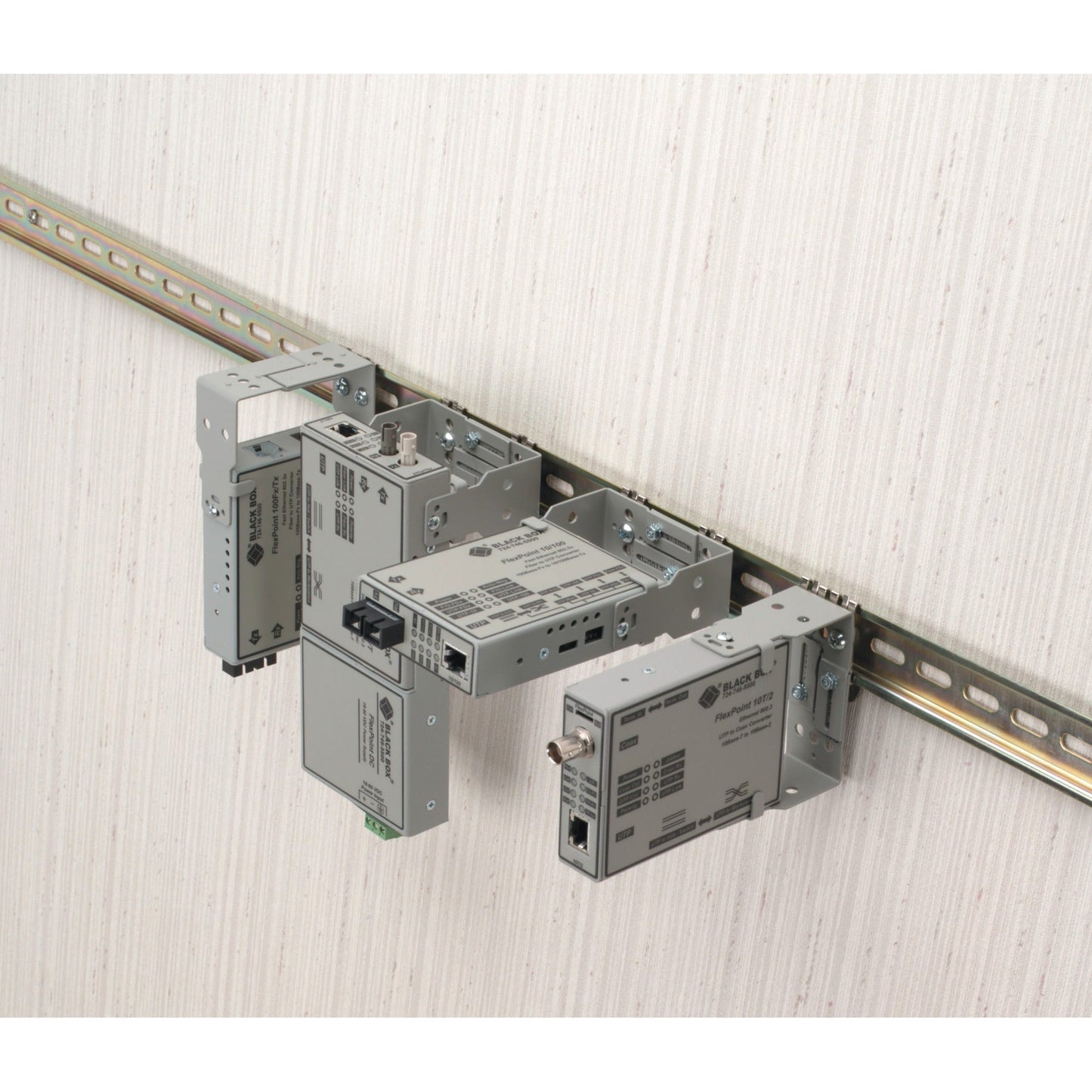 Black Box FlexPoint Mounting Rail Kit for Media Converter - TAA Compliant