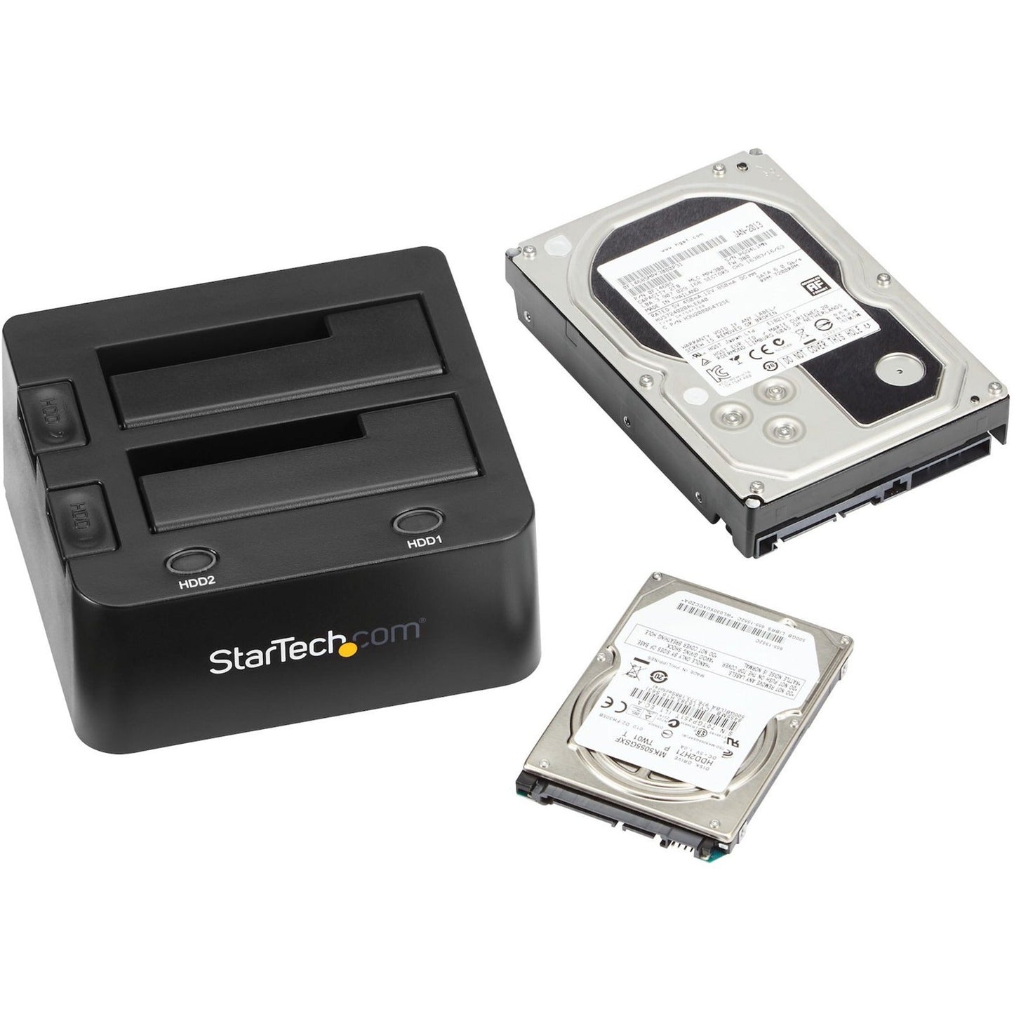 StarTech.com Dual-Bay USB 3.0 to SATA Hard Drive Docking Station 2.5/3.5" SATA I/II/III SSD/HDD Dock USB Hard Drive Bay Top-Loading