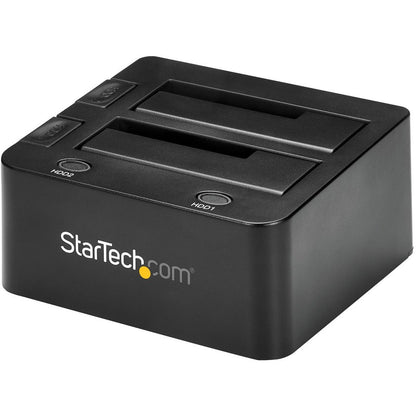 StarTech.com Dual-Bay USB 3.0 to SATA Hard Drive Docking Station 2.5/3.5" SATA I/II/III SSD/HDD Dock USB Hard Drive Bay Top-Loading